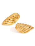 18K Gold-Plated Angel Wing Stud Earrings