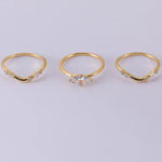 1 Carat Moissanite 925 Sterling Silver 3pcs Ring Set