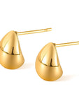 Minimalist Gold Teardrop Stud Earrings