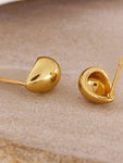 Minimalist Gold Teardrop Stud Earrings