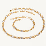 Two-Tone Chain Link Jewelry Set