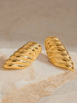 18K Gold-Plated Angel Wing Stud Earrings