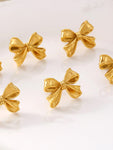 3 Piece Pearl Necklace, Bow Necklace and Stud Earrings Jewelry Set