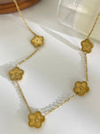 18K Gold-Plated Flower Chain Necklace