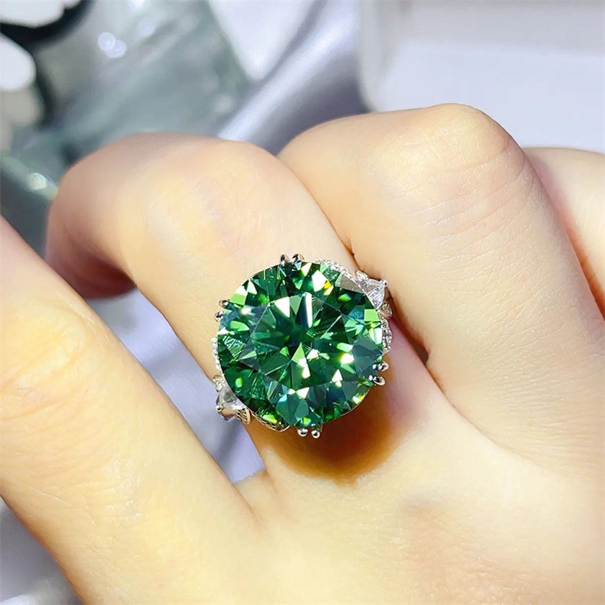 10 Carat Moissanite 925 Sterling Silver Ring