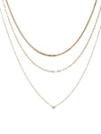 Stainless Steel Triple Layer Chain Necklace
