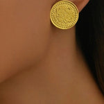4 Piece 18K Gold-Plated Coin Jewelry Set