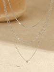 Stainless Steel Triple Layer Chain Necklace
