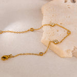 18K Gold-Plated Titanium Steel Inlaid Zircon Bracelet