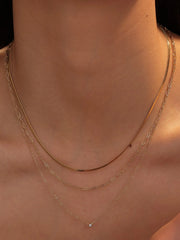 Stainless Steel Triple Layer Chain Necklace