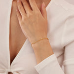 18K Gold-Plated Titanium Steel Inlaid Zircon Bracelet