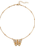 18K Gold-Plated Butterfly Pendant Necklace