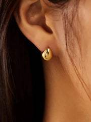 Minimalist Gold Teardrop Stud Earrings